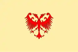 Serbian eagle based on Angelino Dulcert's map (1339, during the reign of Stefan Dušan)