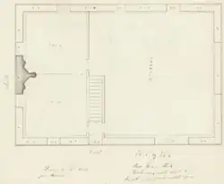 Floorplan of the Nauvoo Arsenal, designed by William Weeks.