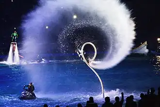 Acrobatics with flyboard