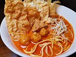 A variant of Malaysian-style curry laksa