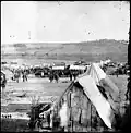 The camp of the 5th Pennsylvania Cavalry Regiment near the battlefield on October 29, 1864