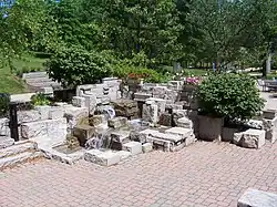 Fountain and plaza area