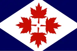 Proposal made during the Great Flag Debate featuring four maple leaves (1964)
