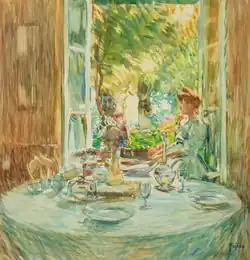 Frances Hodgkins "At the Window" 1912, watercolour on paper, 65.3 x 62.8 cm, collection of Art Gallery of South Australia