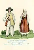 Folk costumes from Osilnica by Kočevje