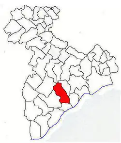 Location in Giurgiu County