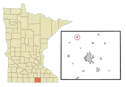 Location of Hartland, Minnesota