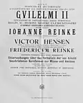 Friedrich Reinke's medical school graduation document