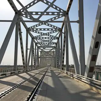 The friendship bridge between Uzbekistan and Hariatan, Afghanistan