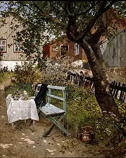 Sommerdag i hagen 1880
