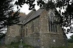 Showing the window in the east end of the church