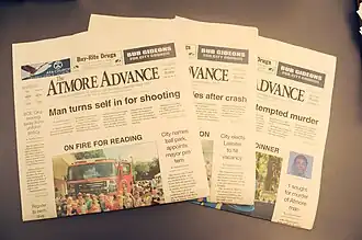 Front Page of the 2025 Atmore Advance