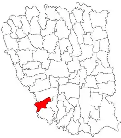 Location in Galați County