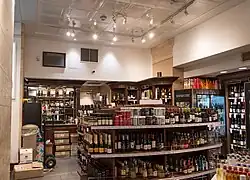 Crowded room of a wine and liquor store