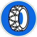 Mandatory usage of snow chains