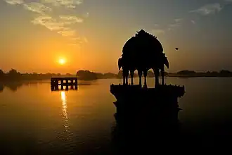 Evening view of Gadisar Lake