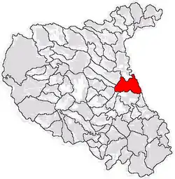 Location in Vrancea County