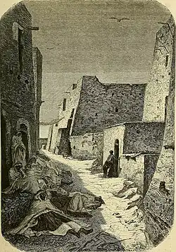 La rue Bab-el-Gharbi, à El-Aghouat, 1859[6][7]