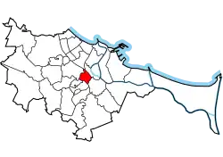 Location of Aniołki within Gdańsk