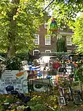 Part of the former village green which became a temporary memorial garden after the death of George Michael