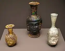 Roman head-shaped glass vessels
