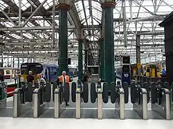 Automatic ticket barriers at Glasgow Central
