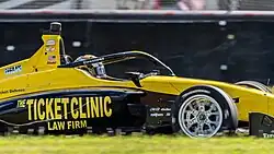 Gold's 2024 Indy NXT car at Mid-Ohio Sports Car Course