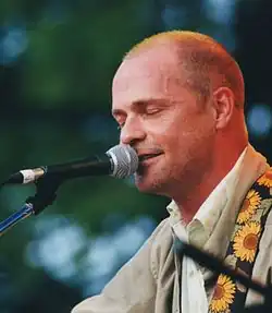 Downie performing in Guelph, Ontario, 2001