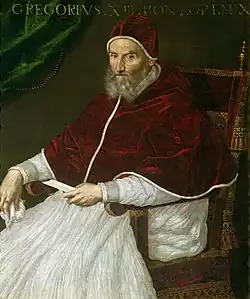 a portrait of Pope Gregory XIII by Lavinia Fontana, sixteenth century