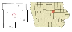 Location of Holland, Iowa