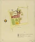 Map of the grounds and buildings of the former St. Paulus Abbey (Hamburgerstraat)