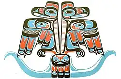 Pacific Northwest (Haida people) imagery of a double thunderbird