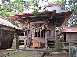 Haiden of Idate Jinja in Shikama