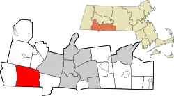 Location in Hampden County in Massachusetts