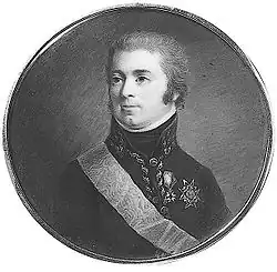Round portrait of clean shaven man in Swedish military uniform