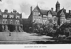 The Headmaster's garden and house adjoining the school.