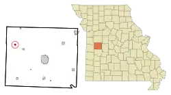 Location of Urich, Missouri