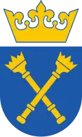 Coat of arms of the Jagiellonian University, two scepters in saltire