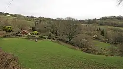 View over Hewelsfield Common, along the valley of Brockweir Brook, looking west from The Triangle
