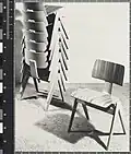 Hillestak chair (Robin Day, 1951) early version showing original leg joint