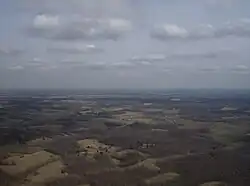 Fields and woods on the hills of Sprigg Township