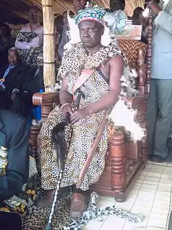 King Mwene Mbandu III Mbandu Lifuti at His coronation in 2008