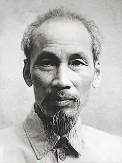 Portrait of Ho Chi Minh, c. 1946. Note the long beard