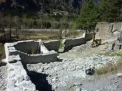 Lower castle during repairs in 2011