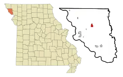 Location of Mound City, Missouri