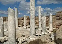 The impluvium and floor mosaic from another angle