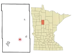 Location of Nevis, Minnesota
