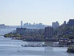 Looking south from George Washington Bridge to Jersey City in 2013