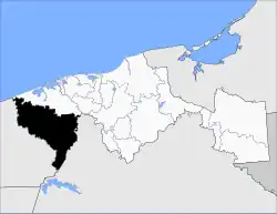 Location of the municipality in Tabasco.