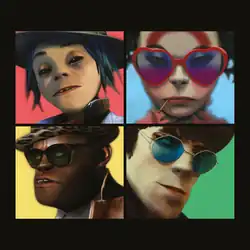 Photorealistic versions of the members of Gorillaz arranged in the same style as Demon Days, but in a different order (clockwise from top left: 2-D, Noodle, Murdoc, Russel)